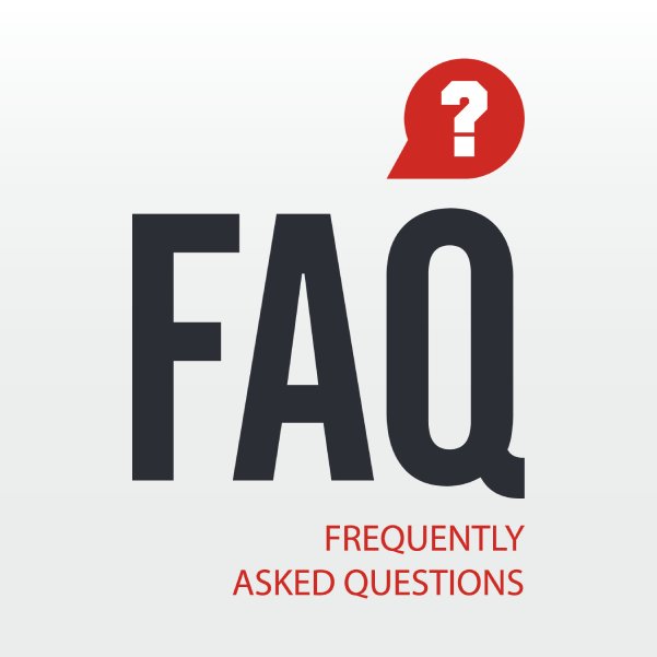 Laptop showing FAQ screen